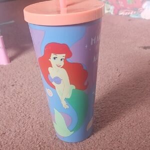 Disney Ariel Tumbler with Straw - Red, Green, Blue